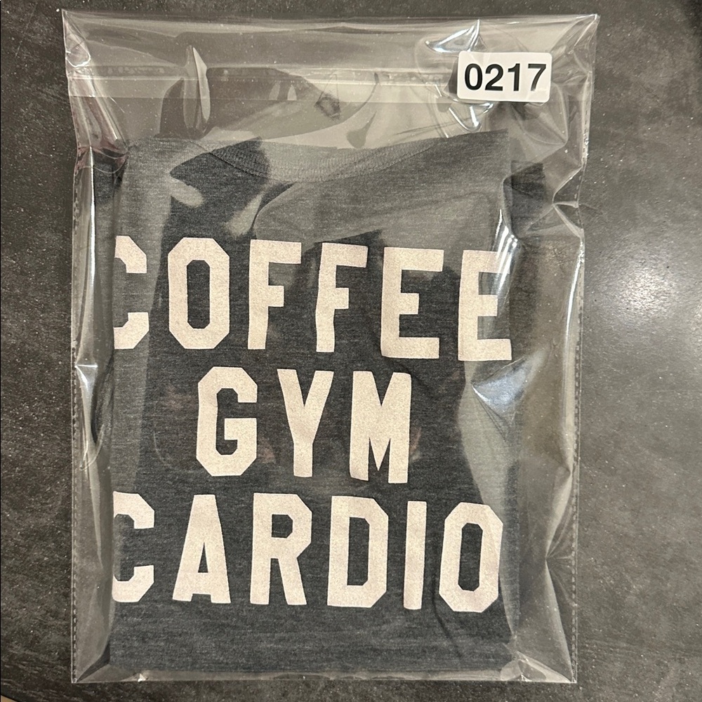 Body Rags Racerback Tank Top | Coffee Gym Cardio | Glitter Graphic | Size Small - Picture 7 of 7